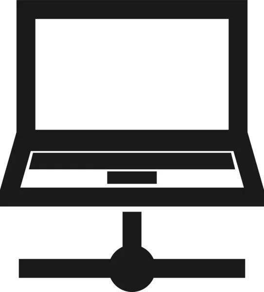 计算机连接Lan图标 实色风格 — 图库矢量图片