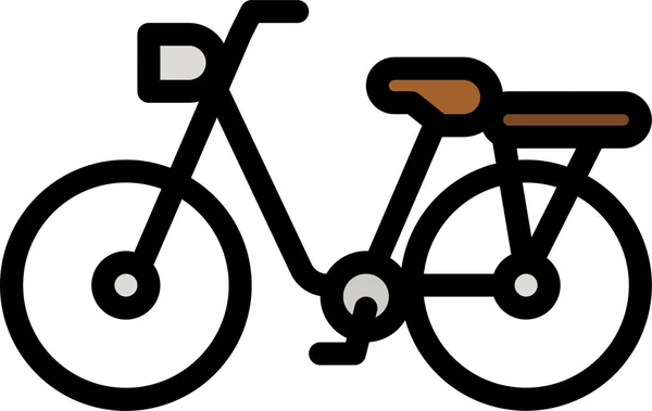 Bike Bzicycle Cycling Icon Filled Outline Style — Vetor de Stock