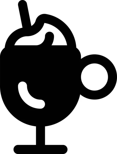 Café Frappe Icône Glace — Image vectorielle