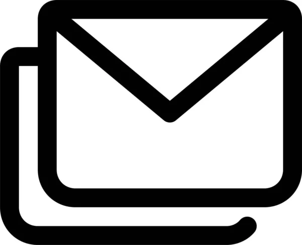 Mail Umschläge Mail Symbol Umriss Stil — Stockvektor