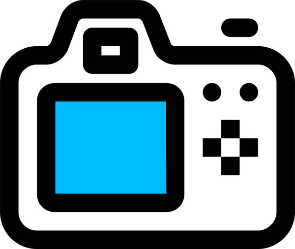 Цифровая Камера Dslr Иконка Камеры Стиле Full Outline — стоковый вектор