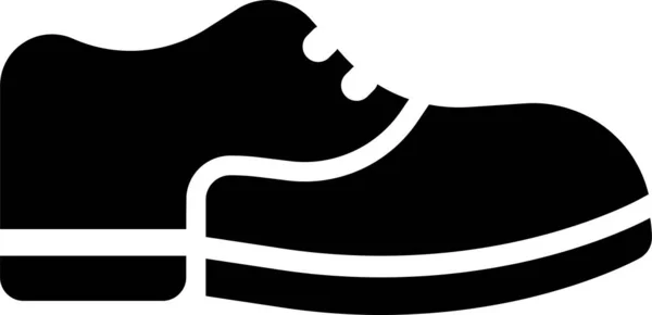 Чоловік Значок Взуття Взуття Суцільному Стилі — стоковий вектор