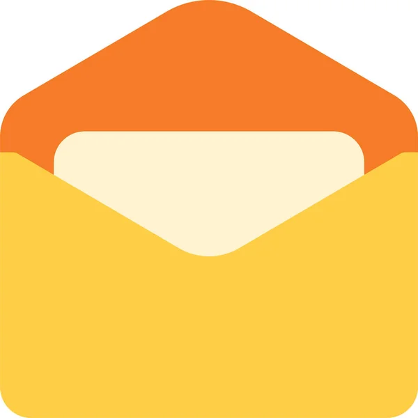 Correo Electrónico Carta Icono Correo Estilo Plano — Vector de stock