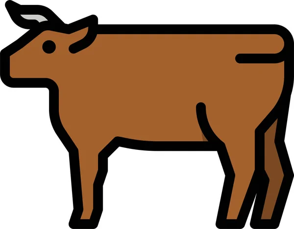 Vache Viande Bovine Icône — Image vectorielle