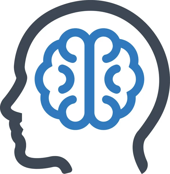 Hjärna Brainstorming Idé Ikon Solid Stil — Stock vektor