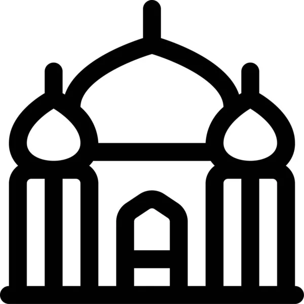 Taj Mahal Indyjska Ikona — Wektor stockowy