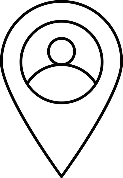 Mapa Ubicación Pin Icono — Vector de stock