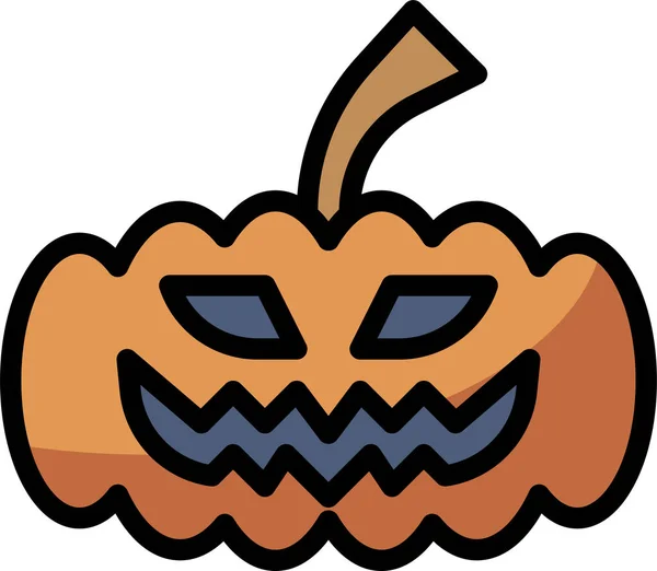 Strach Halloween Horor Ikona Vyplněném Stylu — Stockový vektor