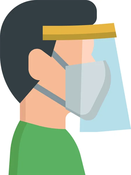 Ícone Escudo Facial Gripe —  Vetores de Stock