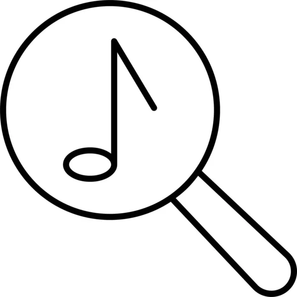 Значок Мелодії Музичного Пошуку — стоковий вектор