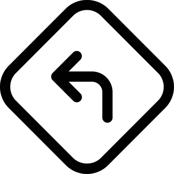 Flèche Direction Gauche Icône — Image vectorielle