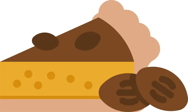 Икона Пекарни Ореховым Десертом Категории Благодарение — стоковый вектор
