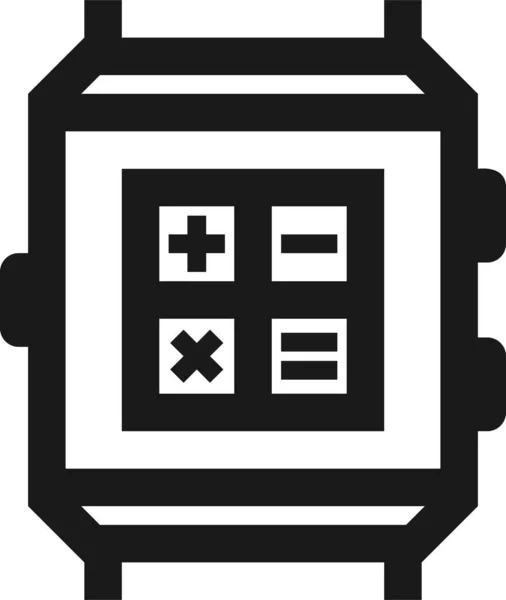 Calculadora Dispositivo Gadget Icono Estilo Esquema — Vector de stock