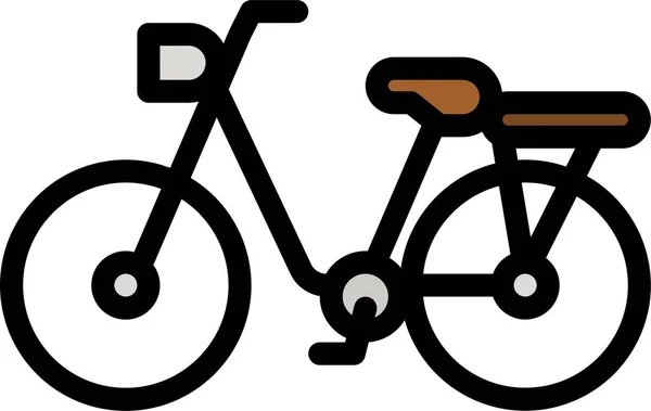 Bike Bzicycle Cycling Icon Filled Outline Style — Stock Vector