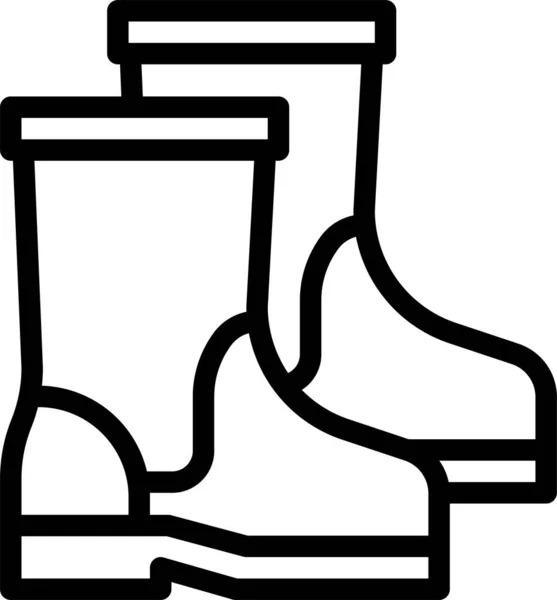 Boots Shoes Farming Icon — Vetor de Stock