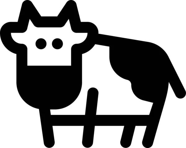 Vacca Bovini Toro Icona — Vettoriale Stock