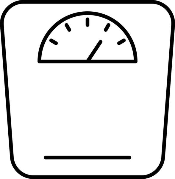 Weight Meter Scale Icon — Stock Vector