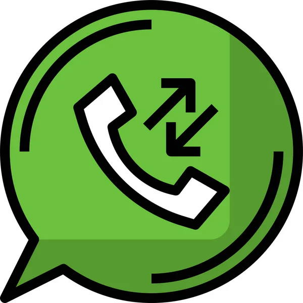 Chama Ícone Telefone Conversa Categoria Gestão Negócios —  Vetores de Stock