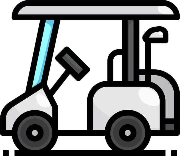 Golf Elements Cart Icon — Stock Vector