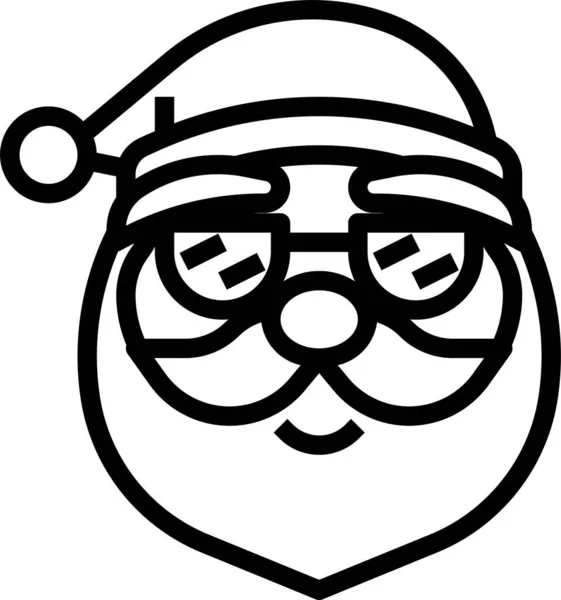 Icône Emoji Cool Santa Dans Catégorie Noël — Image vectorielle