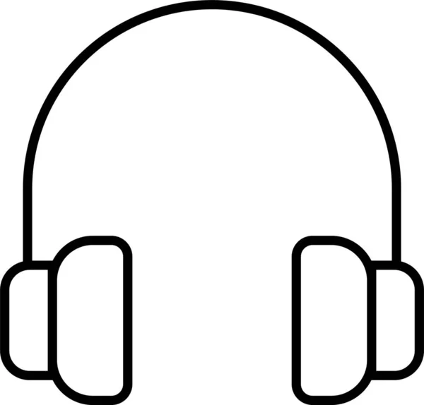 Ikona Sluchátka Audio Sluchátka — Stockový vektor