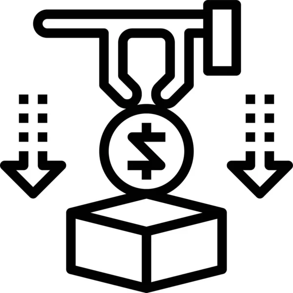 Charity Deposit Donation Icon Outline Style — Stock Vector