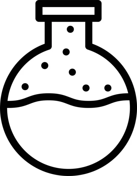 Ikona Laboratorium Kolby Eksperymentalnej Zarysie — Wektor stockowy