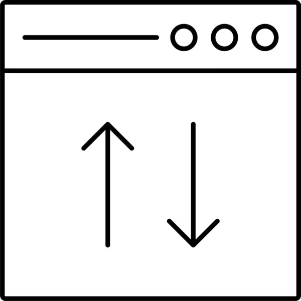 Subir Página Icono Web — Archivo Imágenes Vectoriales