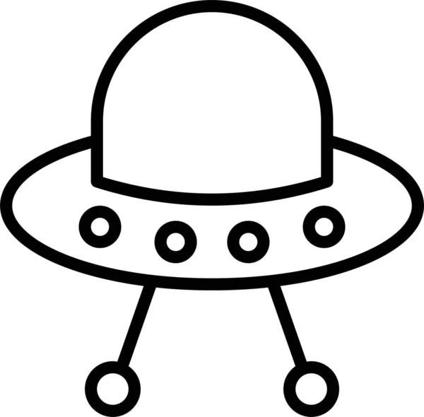 Ufo Spaceship Rocket Icon — Stock Vector