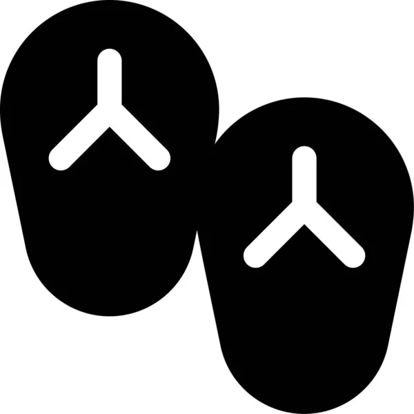 Sandaler Flipflop Skor Ikon — Stock vektor