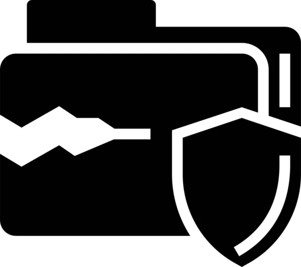Icono Protección Contra Fugas Datos — Vector de stock