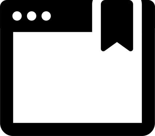 Icono Del Sitio Web Del Navegador Marcador Estilo Sólido — Vector de stock