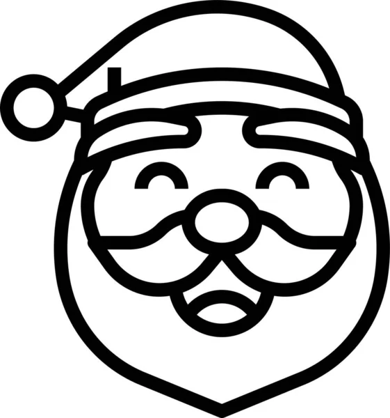 Santa Šťastný Claus Ikona Vánoční Kategorii — Stockový vektor