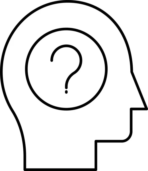 Mind Head Faq Icon — Stock Vector