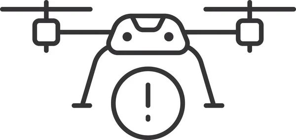 Alert Drone Uav Pictogram — Stockvector