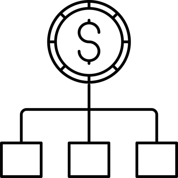 Estructura Gráfico Jerarquía Icono — Vector de stock