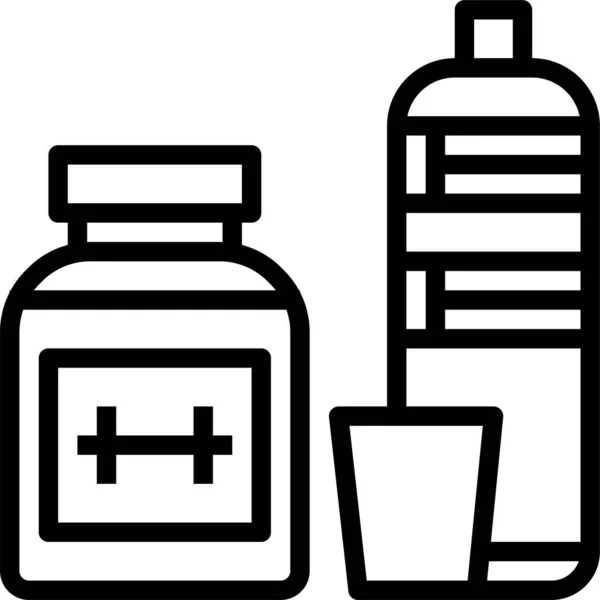 Container Drug Drugs Icon Outline Style — Stock Vector