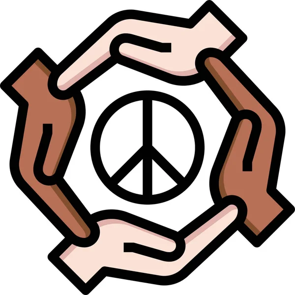 Unité Paix Pacifisme Icône — Image vectorielle