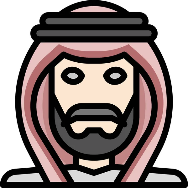 Musulman1 Hommes Personnes Icône — Image vectorielle