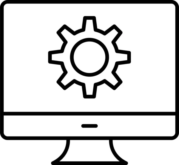 Configurer Icône Écran Lcd — Image vectorielle