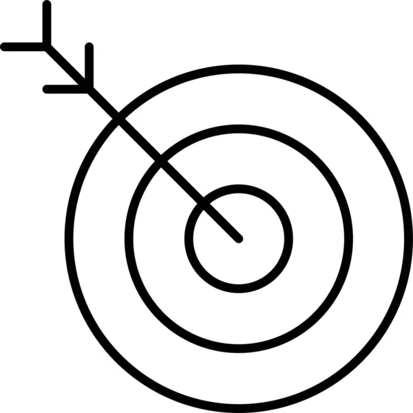 弓箭手箭头焦点图标在轮廓风格 — 图库矢量图片