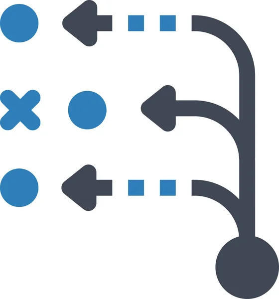 Beheersplan Strategie Icoon Solid Stijl — Stockvector