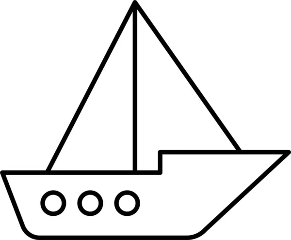 Transporte Barco Ícone Navio —  Vetores de Stock