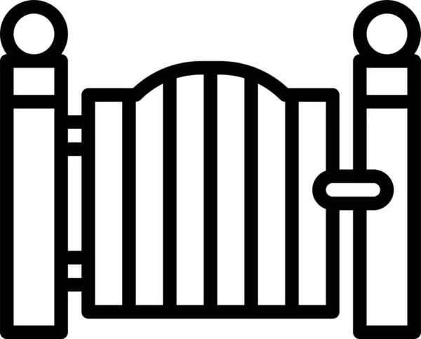 Barrière Portail Icône Entrée — Image vectorielle