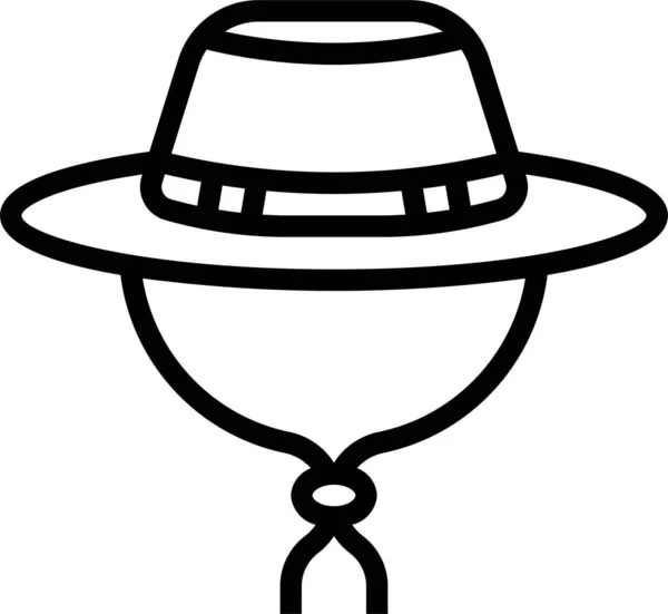 Πεζοπορία Καπέλο Εικόνα Ένδυσης Καπέλο — Διανυσματικό Αρχείο