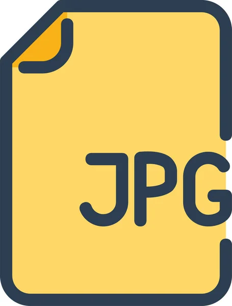 文件Jpg图片图标In Filled Outline样式 — 图库矢量图片