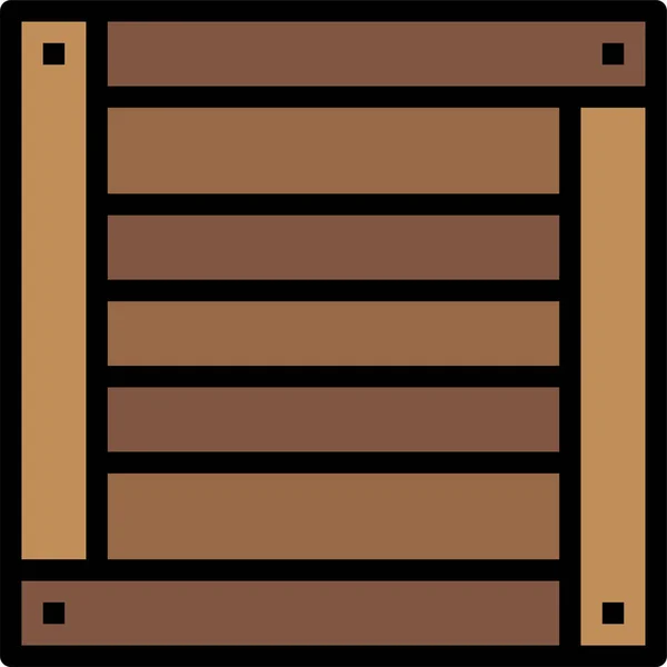 Crate Delivery Loot Icon Filled Outline Style —  Vetores de Stock