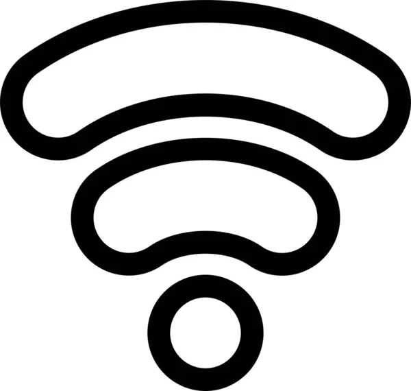 インターネットWifiアイコンをアウトラインスタイルで接続 — ストックベクタ