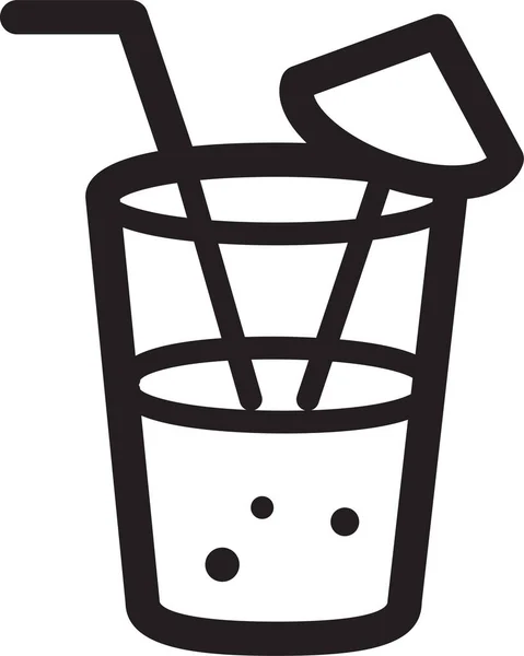 Bar Cóctel Bebida Icono Estilo Sólido — Archivo Imágenes Vectoriales