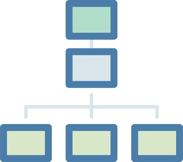 Esquema Planificación Icono Flujo Trabajo Estilo Plano — Vector de stock